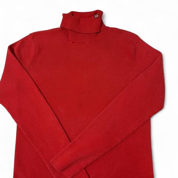 Polo Ralph Lauren 90s Red Turtleneck Sweater Size XL - Picture 1 of 5